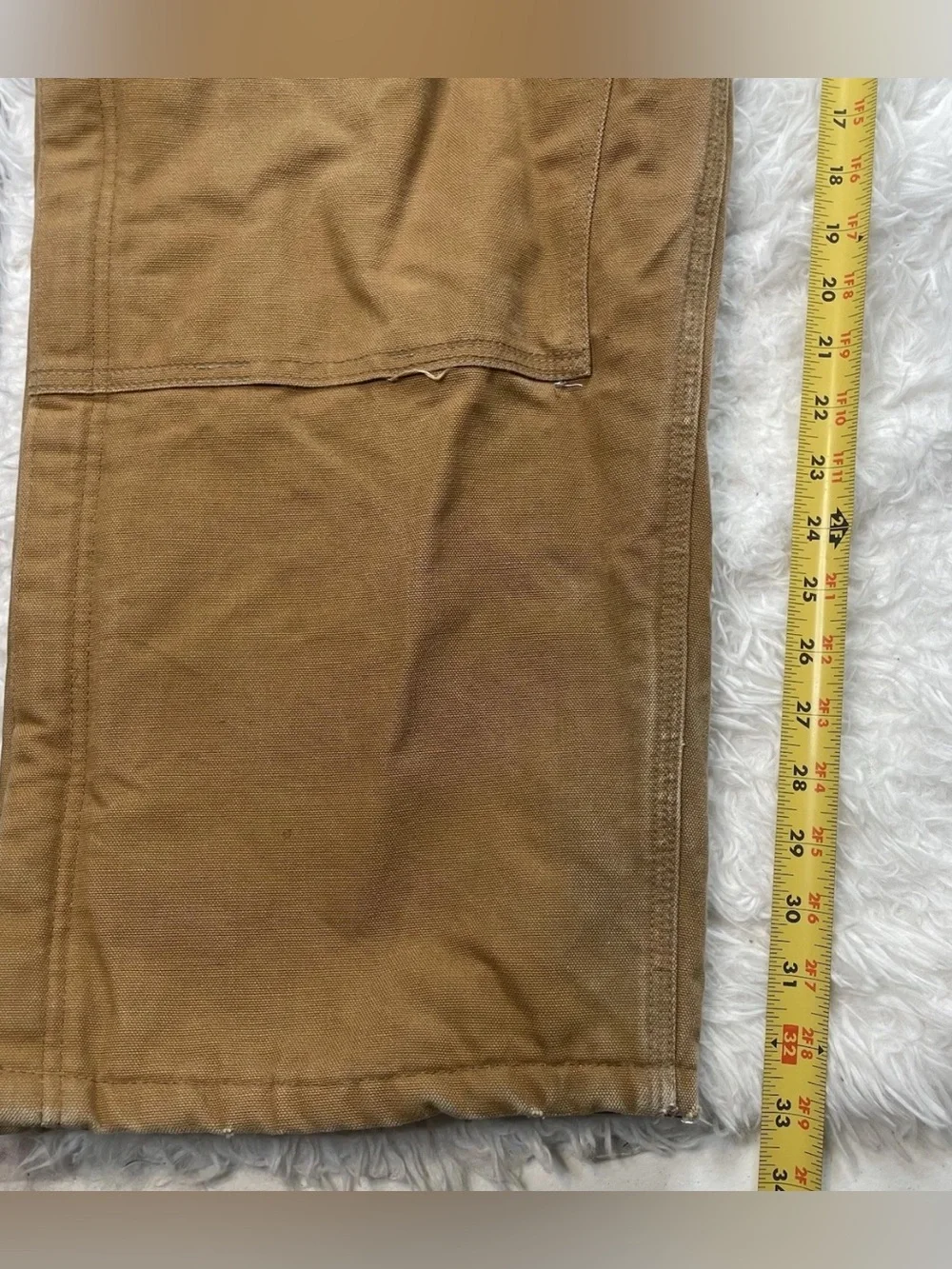 Vintage Carhartt Quilt Lined Bib Overalls Mens Sz 52x32 Brown Insulated Workwear
